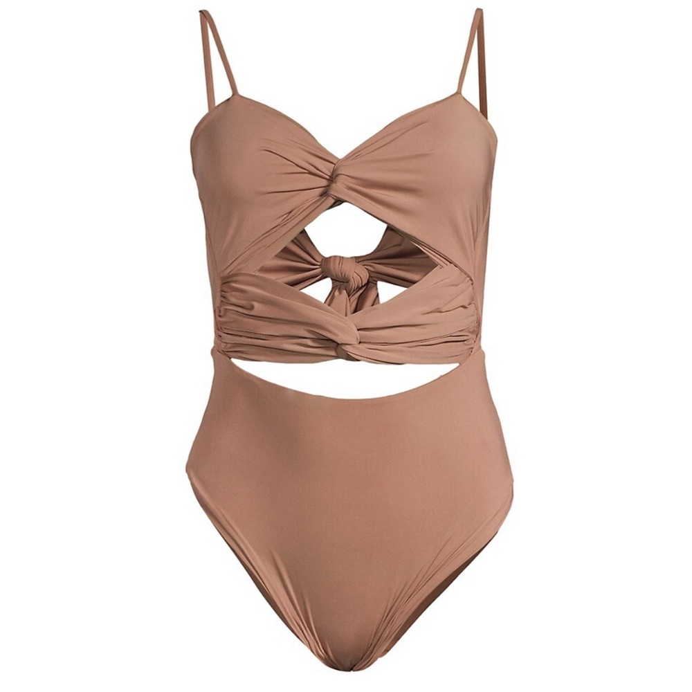 Maygel Coronel Ischia Knotted One-Piece SwimsuitColorTobacco Brown SizeStandard